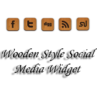 Wooden+Style+Social+Media+Widge