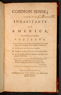 Common Sense, pamphlet written by Thomas Paine