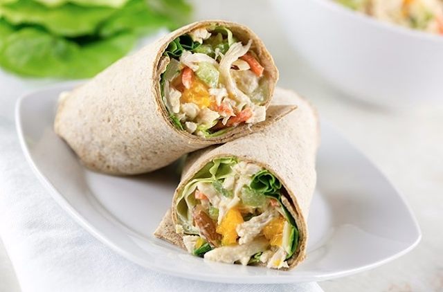 Pineapple Chicken Salad Wrap