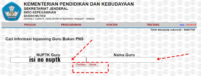 Cek Inpassing Non PNS 2016/2017 GBPNS Kemdikbud Sekarang Sudah Update Fitur