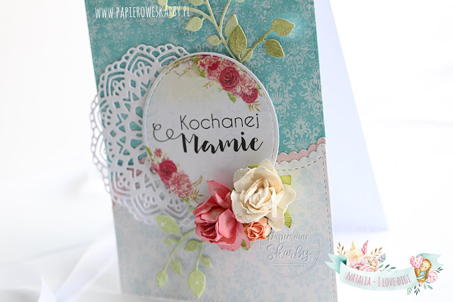 scrapbooking cardmaking ilovedigi digi stempel digistamp handmade rękodzieło ręcznie robiona kartka na dzień mamy na dzień matki dla prezent laurka papierowe kwiaty mother's day card cards