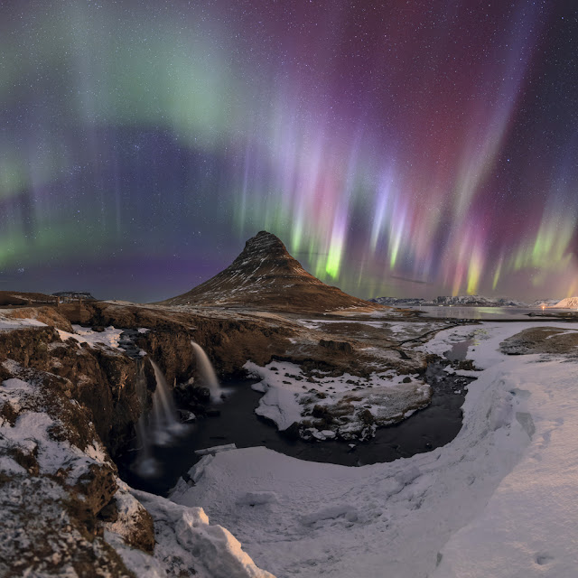 Aurora over Snaefellsnes Peninsula