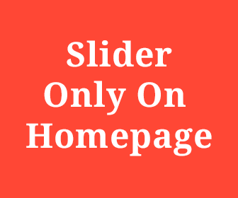 slider only on homepage