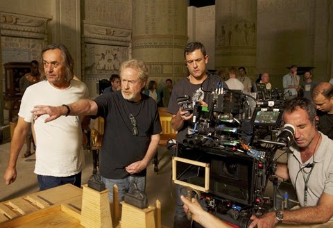ridley scott on the set of EXODUS GODS&KINGS