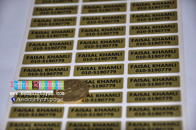 tempah sticker murah label nama kahwin produk product perniagaan bisnes majlis bulat biasa gold silver transparent lutsinar