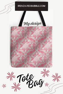 Red mandala Tote Bag