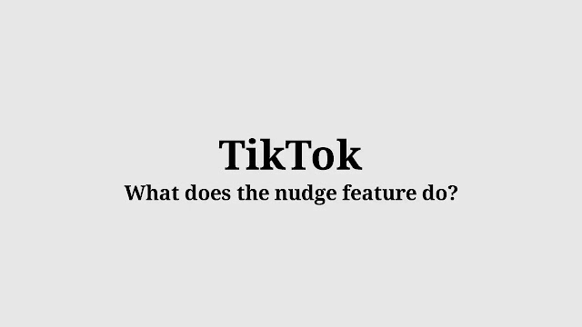 What is Nudge on TikTok, what does it mean to nudge someone, and what does this button do?