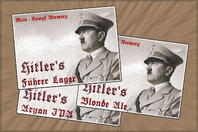 Hitler Beer labels from Mein Kampf Brewery