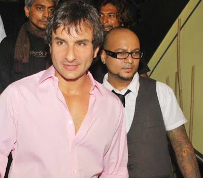 Salman Khan,Saif Ali Khan at Hakim Aalim's hair and Tattoo Lounge Opening 