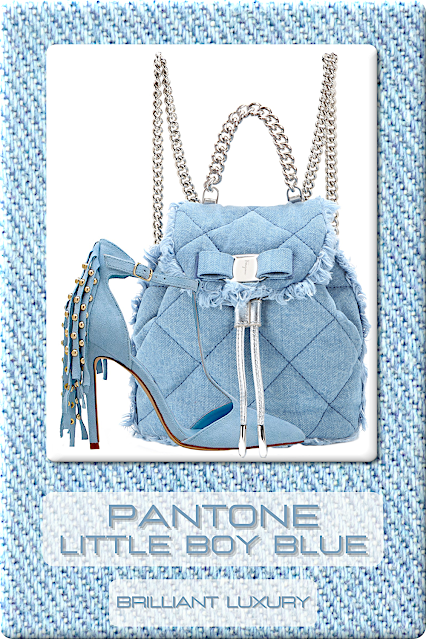 ♦Pantone Fashion Color Little Boy Blue #pantone #fashioncolor #blue #shoes #bags #brilliantluxury