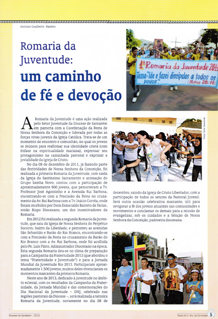 PROGRAMA DA FESTA DE NOSSA SENHORA DA CONCEIÇÃO - 2013