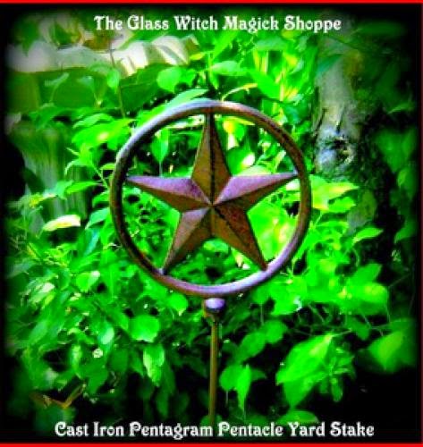 Cast Iron Pentagram Pentacle Yard Stake Ct 23 00