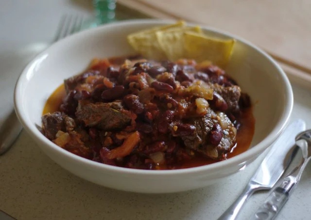 chili con carne au boeuf, light, sans gluten 