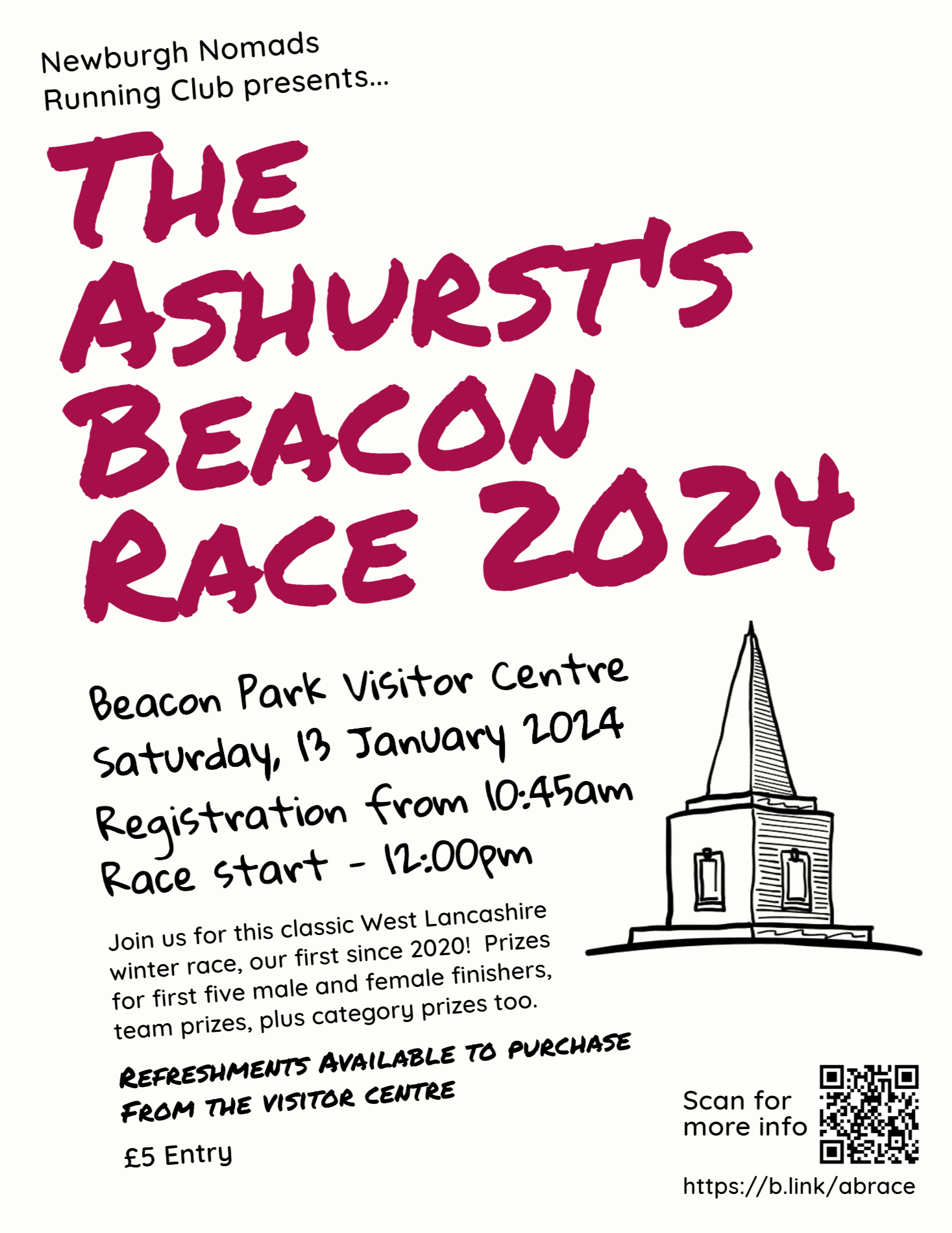 Ashurt's Beacon race 2024 flyer