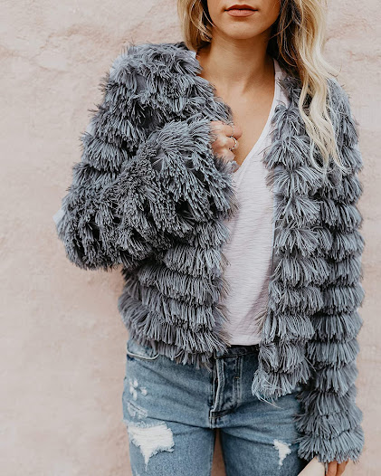 Women's Vintage Faux Fur Jackets Coats