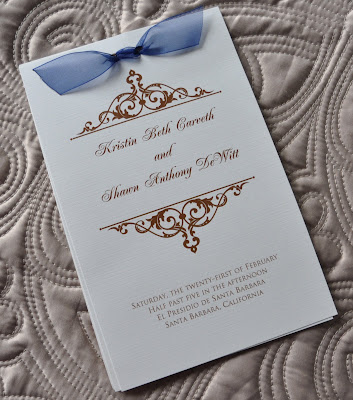 Layout Beth Wedding Program Ink Color Brown Paper Natural Linen