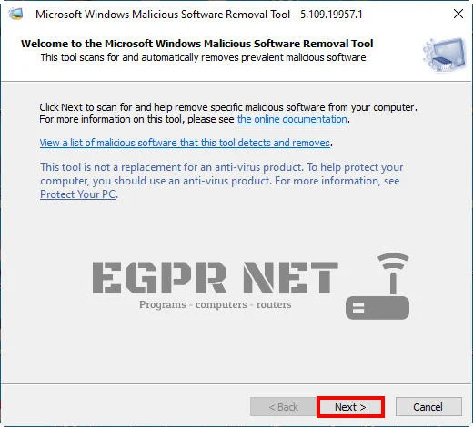 Microsoft Windows Malicious Software Removal Tool - 5.109.19957.1 Xx