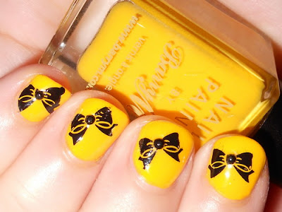 Yellow nails art design