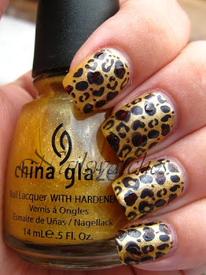 china glaze cowardly lyin' wizard of ooh ahz returns collection 2009 swatch nailswatches leopard manicure konadicure nailart stamping imageplate m57 cheetah
