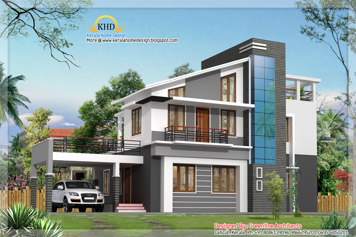  Modern  Duplex  Villa Elevation 1925 Sq Ft