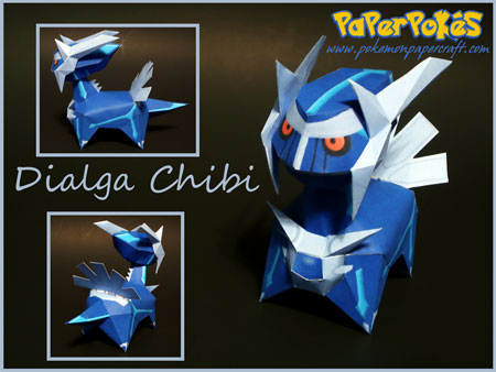 Chibi Dialga Papercraft