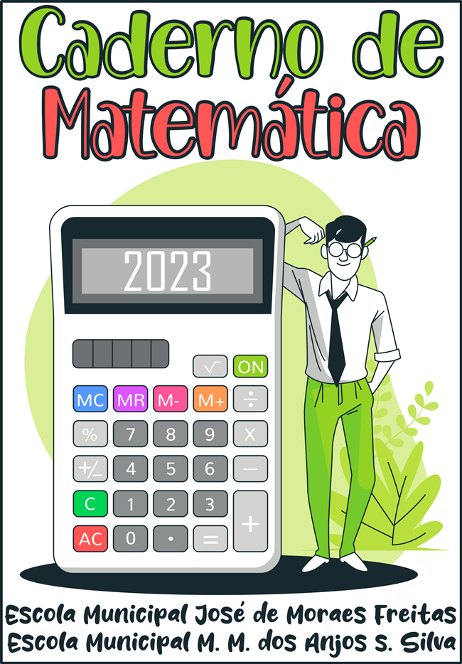 Capinha de caderno de matemática para 2023