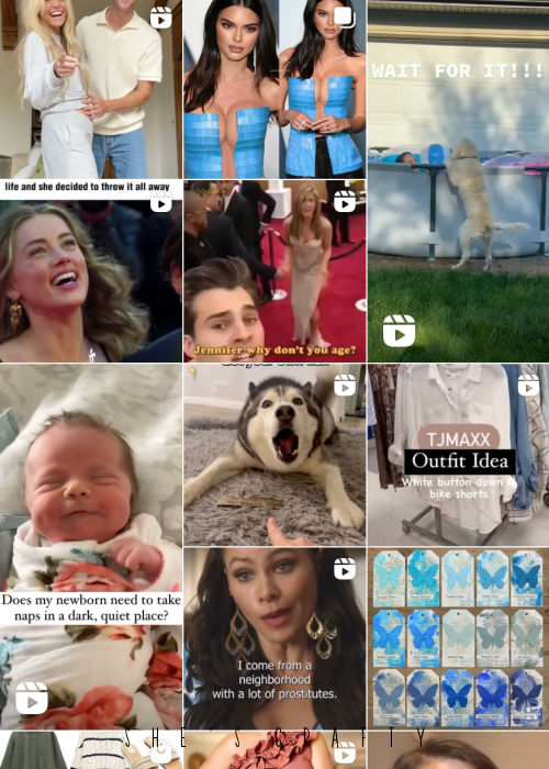 Screen shot of Instagram explore page on June 22, 2022.