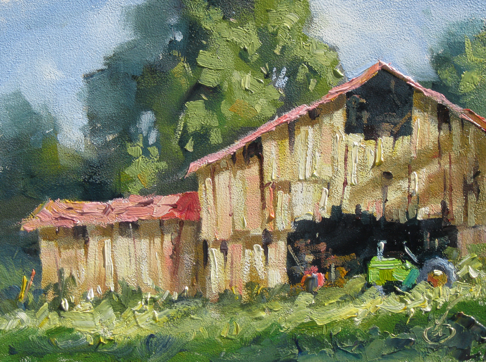 TOM BROWN FINE ART: FARM, AMERICANA, WEATHERED BARN, 6x8 ...