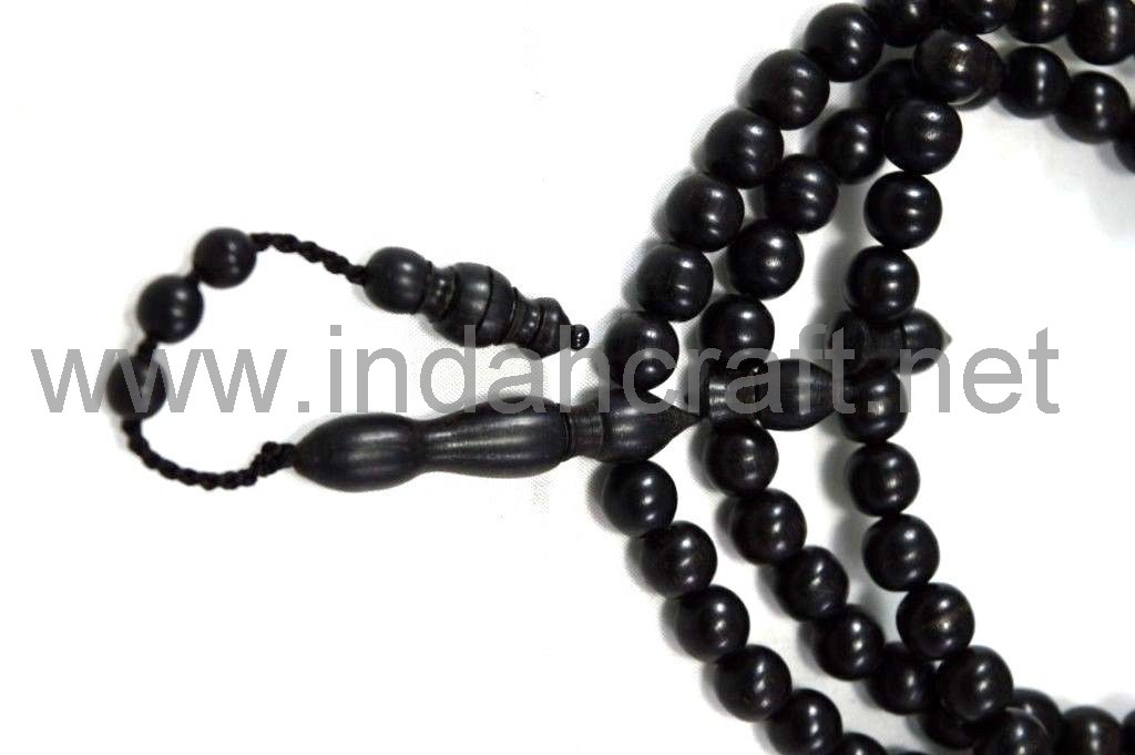 Tasbih Muslim 99 Kayu  Ebony Kayu  hitam Sulawesi 8mm 