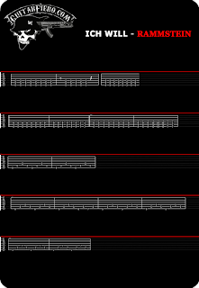 Tablatura Guitarra Ich Will Rammstein