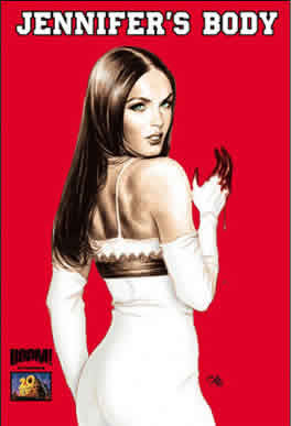 Capa Quadrinhos Jennifer's Body: Megan Fox com bumbum grande em desenho