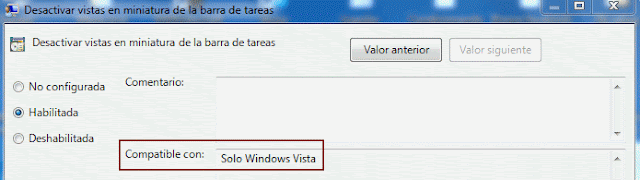 Vistas en miniatura Win7