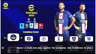 Download Game Bola PES PPSSPP eFootball 2023 Bendezu New Update Country Kits Real Faces Graphics HD And Full Transfer