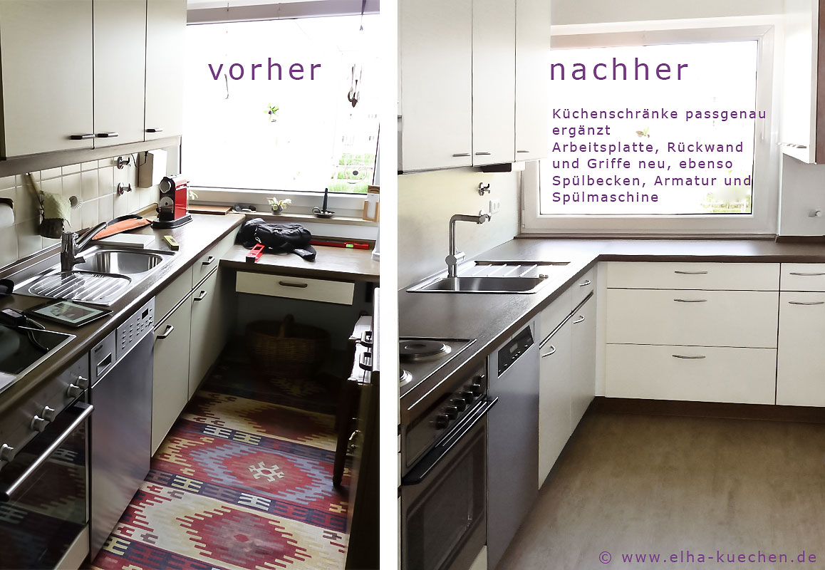 Wir renovieren Ihre Küche : Küchenrenovierung - vorher - nachher ...