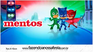 Etiquetas de Mentos de Super Héroes en Pijamas para imprimir gratis.