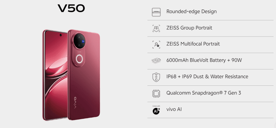 Vivo V50: Fast Charging 90W & Baterai Tahan Lama