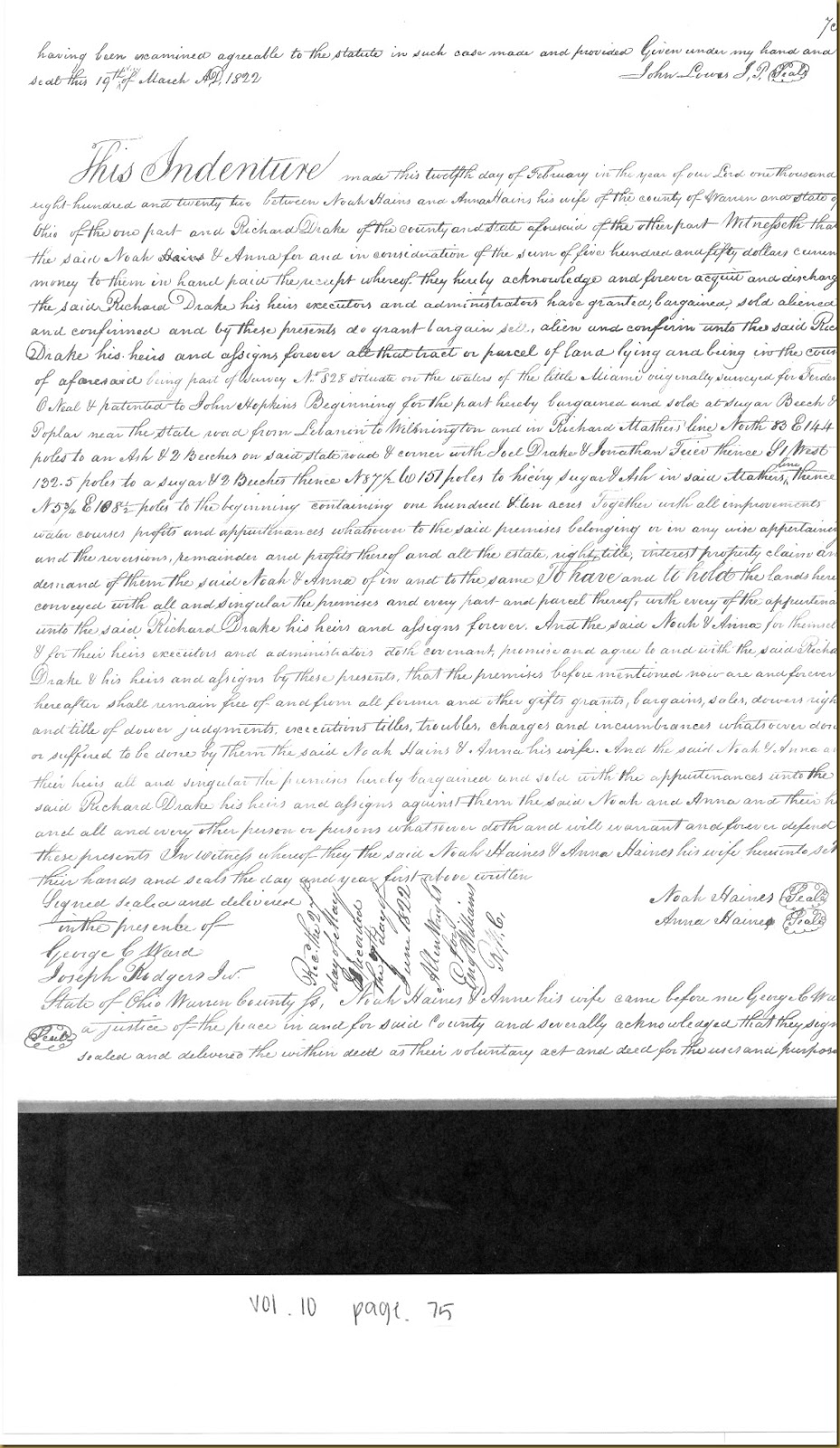 James Irwin of Butler Co, OH sells to David Mizner 14 Mar 1822_0002