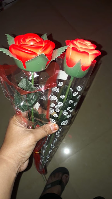 [2 pcs] LED Light Red Rose | Valentine Gift