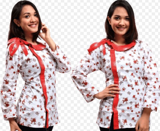 15 Model Baju Batik Lengan Panjang Wanita Modern 2019