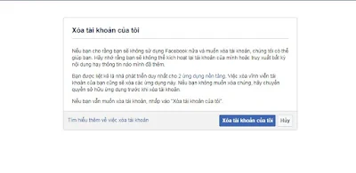 Hướng dẫn đóng tài khoản Facebook tạm thời và xóa tài khoản vĩnh viễn