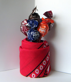 Mini Tootsie Pop Bandana Vase