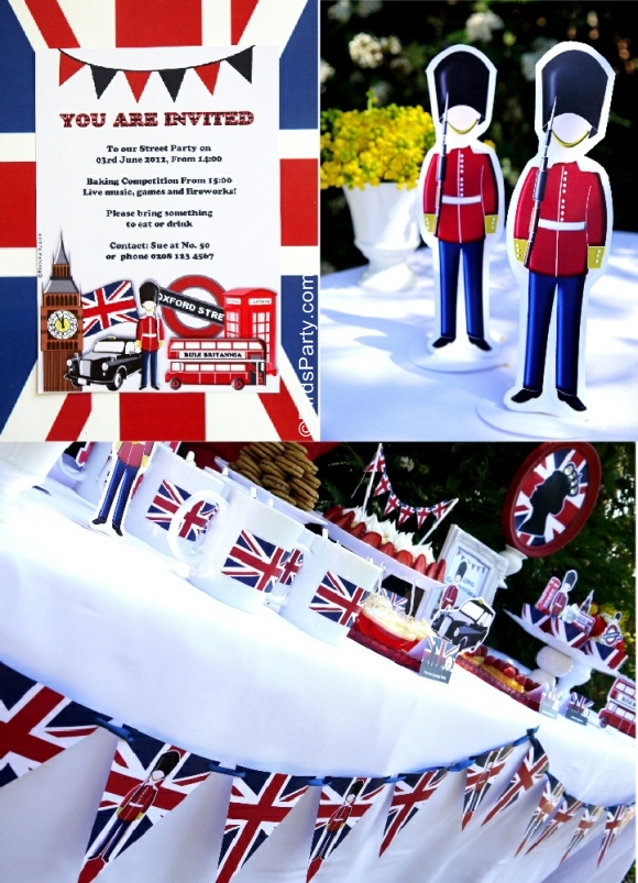 A British Inspired London UK  Party  with Printables Party  