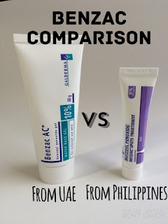 Benzac Comparison from Dubai vs Philippines, skincare, acne, effective, spot, treatment,