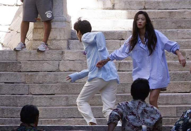 Lee Min Ho & Jun Ji Hyun Shooting in Spain Barcelona for Legend of the Blue Sea A korean Fairy Tale Story