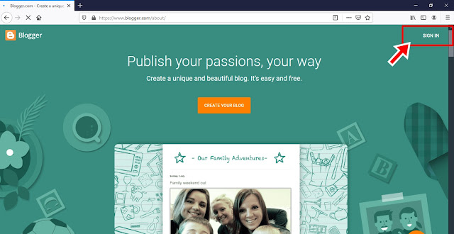 Sign In Blogger