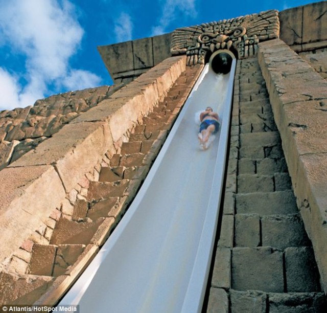 Shooting through the air, the ride can send visitors plummeting at 35 mph