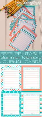 Free Printable Summer Memory Journal Cards | The perfect activity for kids (and adults) to jot down all of their favorite memories of the summer. | Instant  Download