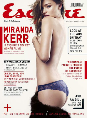 Miranda Kerr goes Topless for Esquire UK Sexiest Woman Alive 2012 December 2012