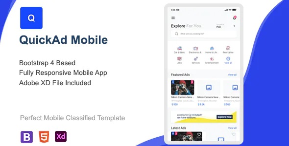 Best Classified Mobile HTML Template