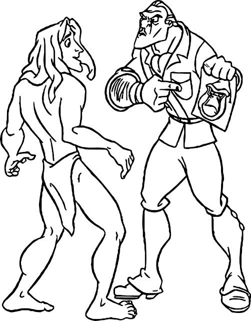 The best Tarzan strongman forest coloring pages